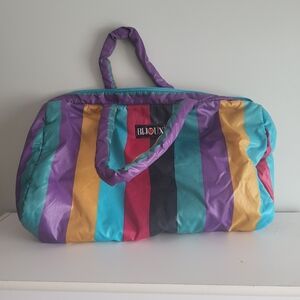 Bisjoux Vibrant Striped Travel Bag